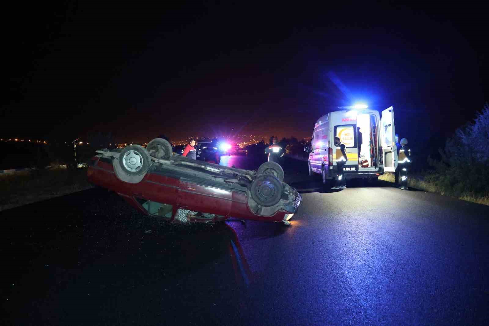 NEVŞEHİR’DE KONTROLDEN ÇIKAN OTOMOBİL TAKLA ATTI: 1 ÖLÜ