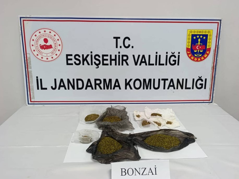 ŞÜPHELİ ARAÇTA YAPILAN ARAMADA 174 GRAM BONZAİ ELE GEÇİRİLDİ