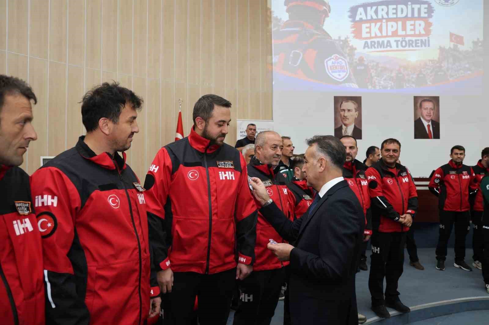 KARABÜK’TE ARAMA KURTARMA EKİPLERİ AKREDİTASYON BELGELERİNİ ALDI