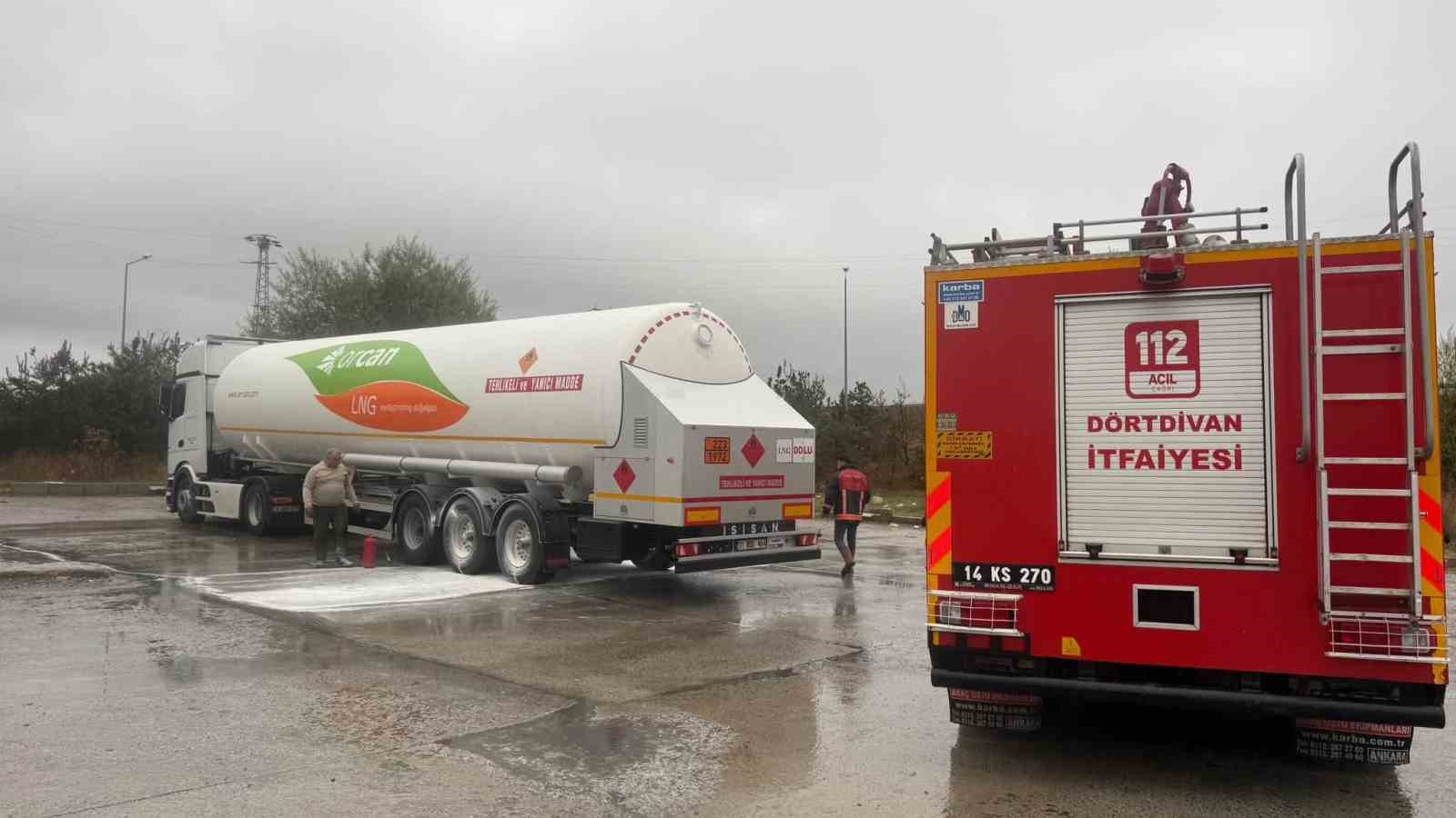 LPG YÜKLÜ TIRDA YANGIN