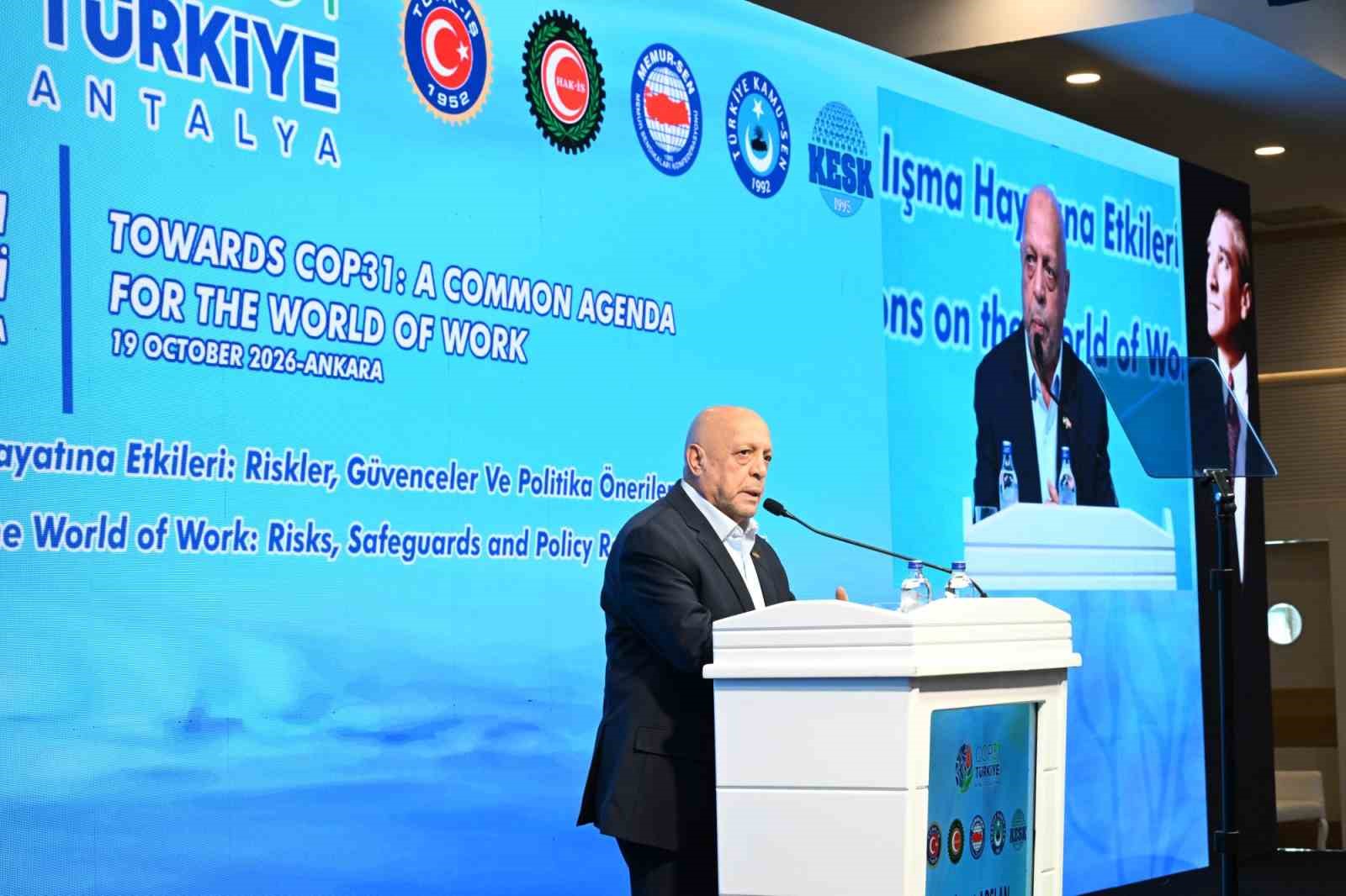 HAK-İŞ GENEL BAŞKANI ARSLAN: "DÖNÜŞÜMÜN MALİYETİNİN ÇALIŞANLARA VE EMEK HAREKETİNE YÜKLENMEMESİNİ İSTİYORUZ"