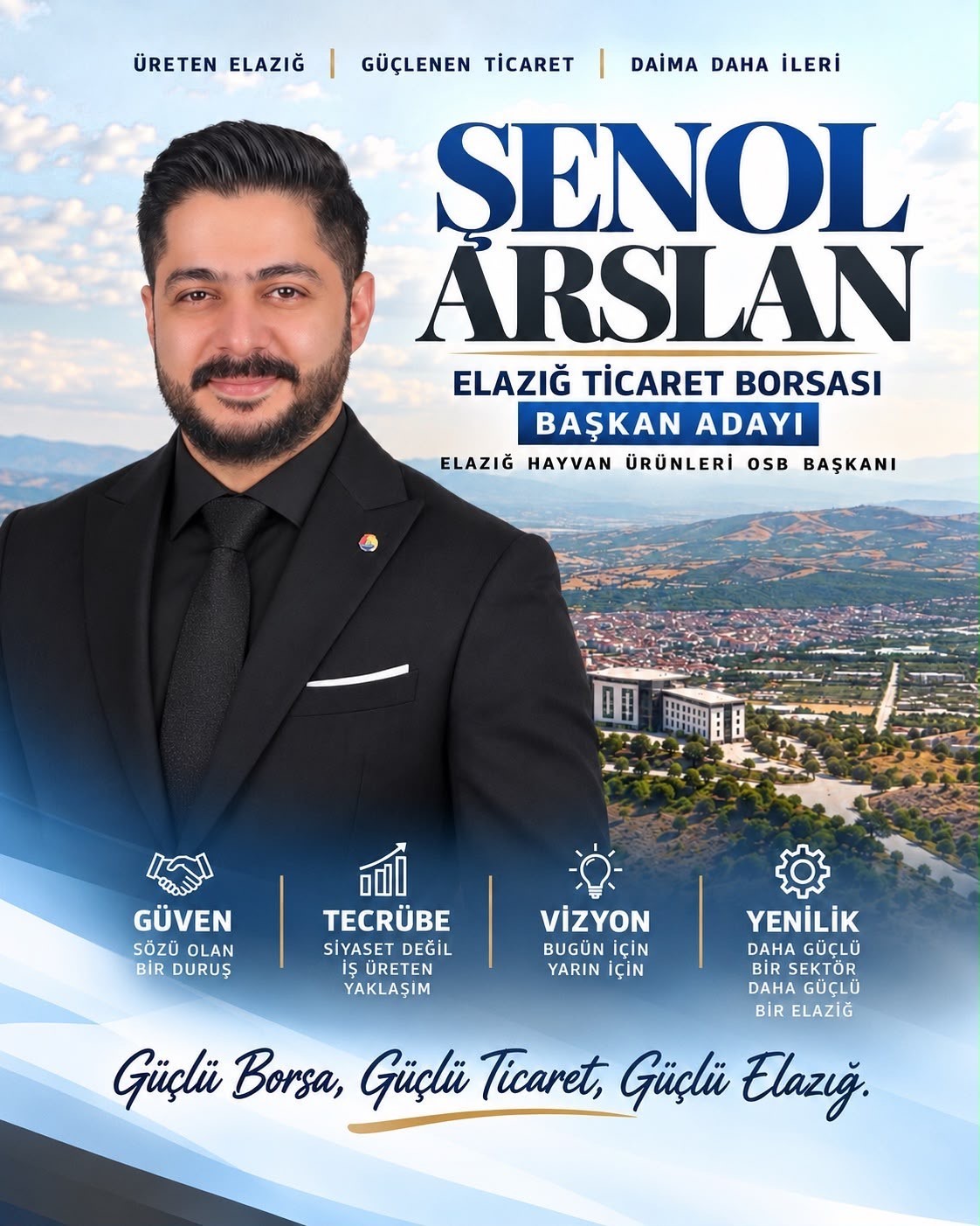 ŞENOL ARSLAN, "BİZ BU YOLA ŞEHRİMİZİN EKONOMİK GELECEĞİNE KATKI SUNMAK İÇİN ÇIKTIK"