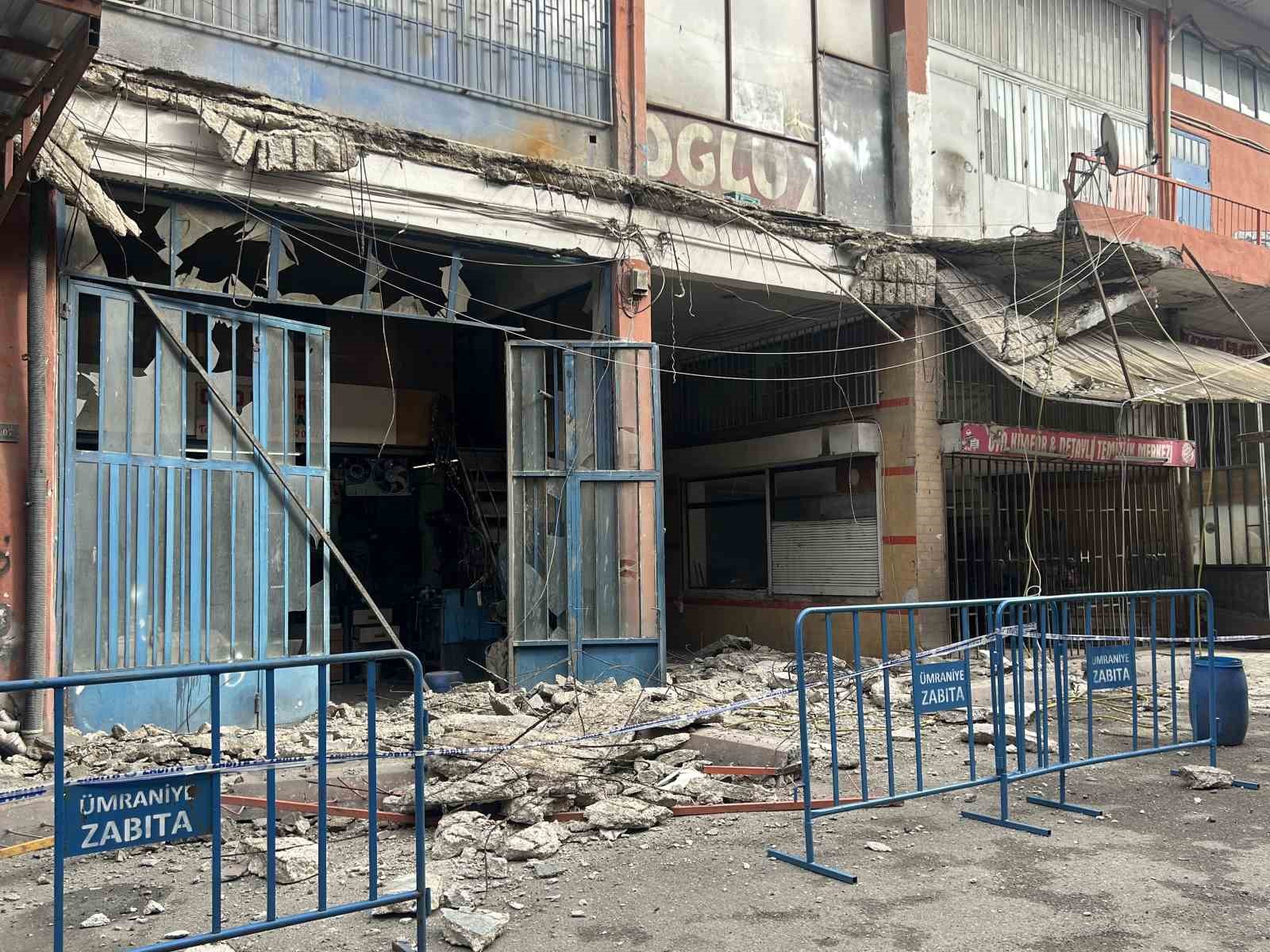 ÜMRANİYE’DE SANAYİ SİTESİNDE BALKON ÇÖKTÜ: 3 YARALI