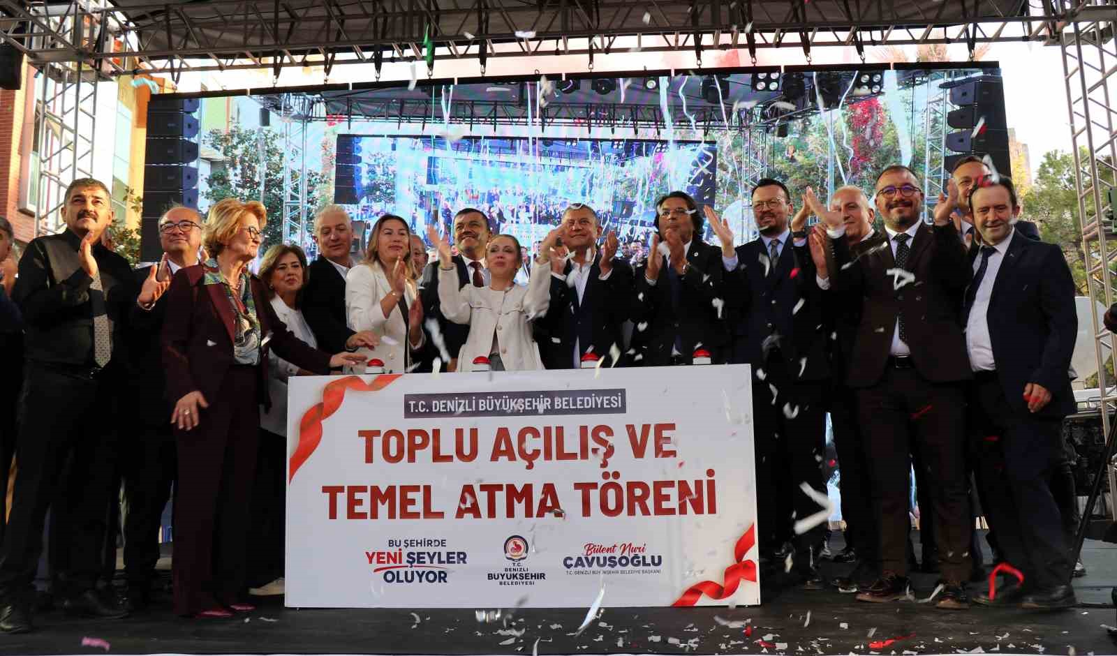 YENİ PARTİ GENEL BAŞKANI ÖZEL, DENİZLİ’DE TOPLU AÇILIŞ TÖRENİNE KATILDI