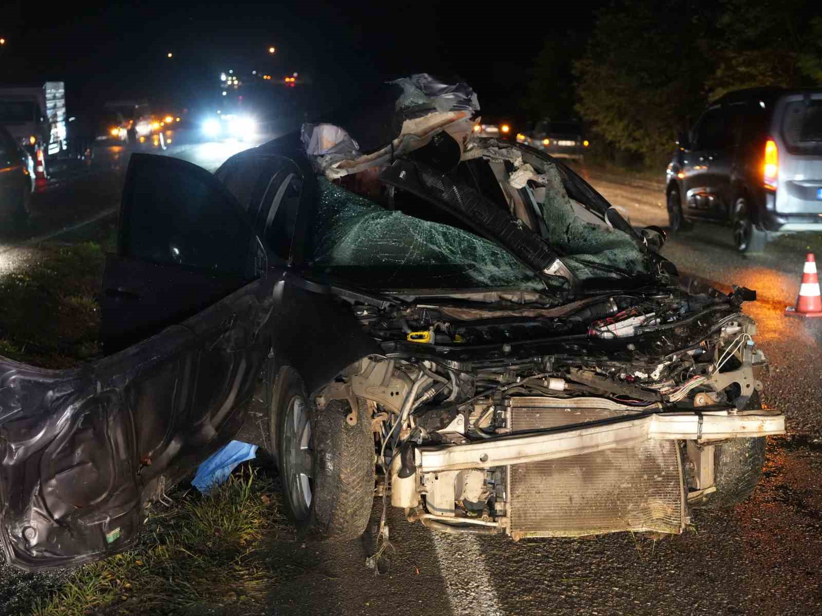 BÜYÜKBAŞ HAYVANA ÇARPAN OTOMOBİLİN SÜRÜCÜSÜ HAYATINI KAYBETTİ