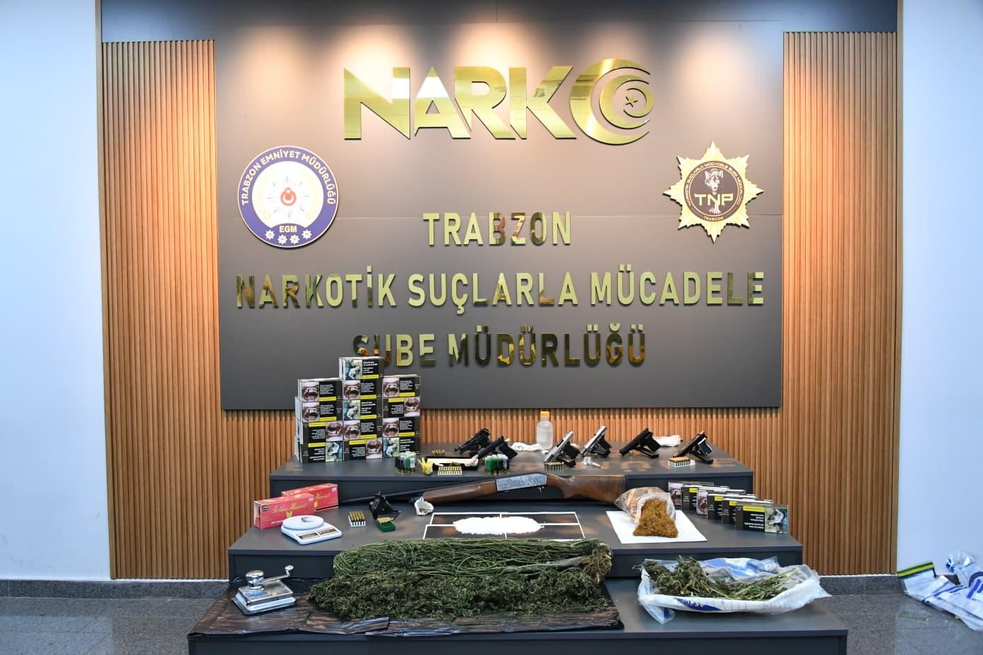 TRABZON’DA 5 AYLIK TAKİP UYUŞTURUCU OPERASYONU İLE SONUÇLANDI: 45 GÖZALTI