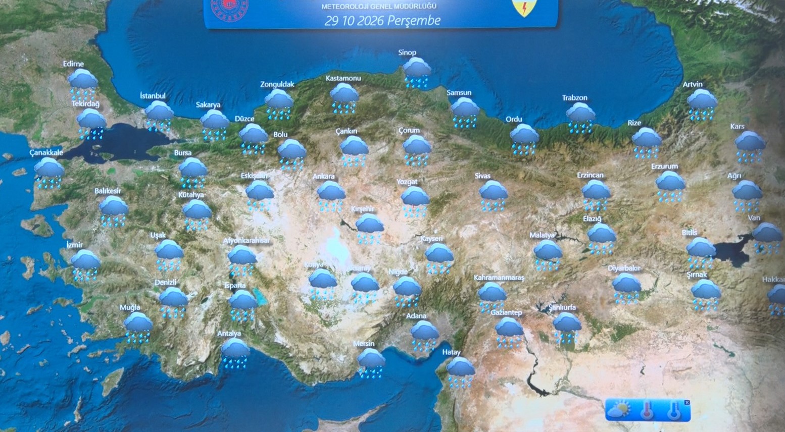 METEOROLOJİ UYARDI: "KUVVETLİ YAĞIŞA KARŞI DİKKATLİ OLALIM"