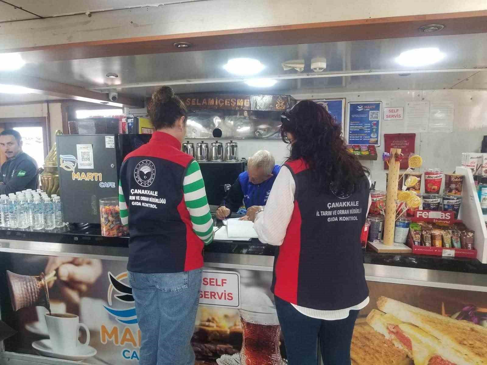 ÇANAKKALE’DE GIDA İŞLETMELERİ BULUNAN DENİZ ARAÇLARINA DENETİM