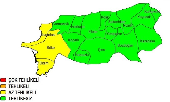 AYDIN’IN BATISINA KUVVETLİ YAĞIŞ UYARISI